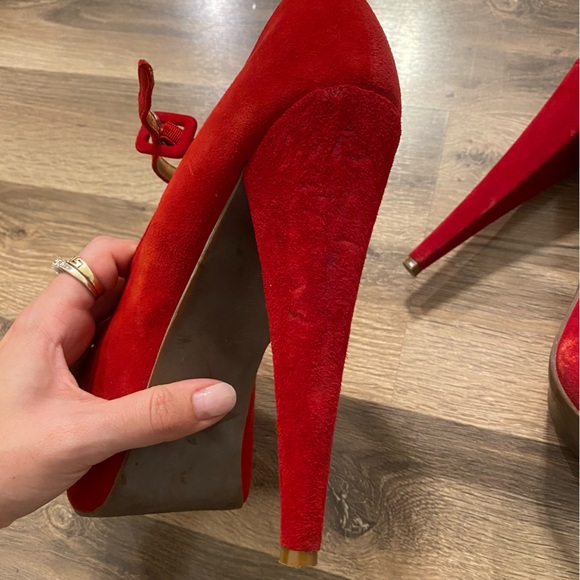 Jeffrey Campbell Red Why Yes MJ Platform Stiletto Heels - Picture 11 of 12